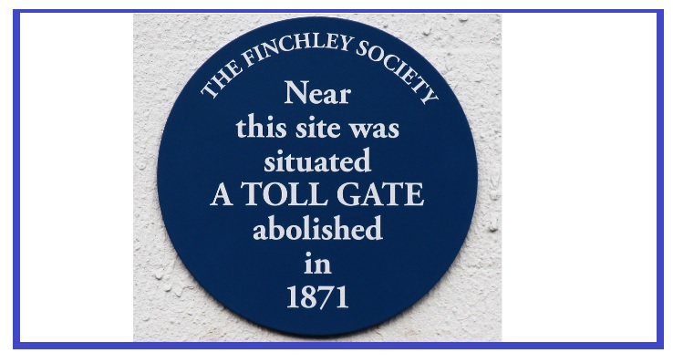 toll gate blue plaque finchley