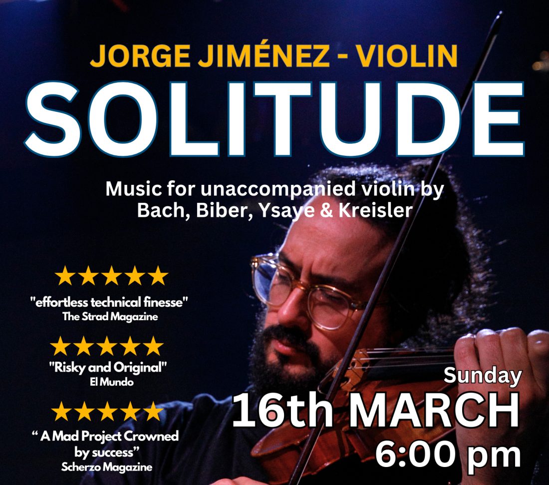 Solitude poster colour Jorge Ximenez Finchley 16th March cropped