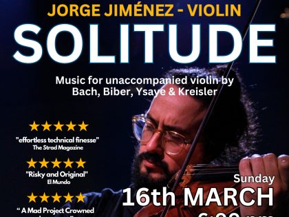 Solitude poster colour Jorge Ximenez Finchley 16th March cropped