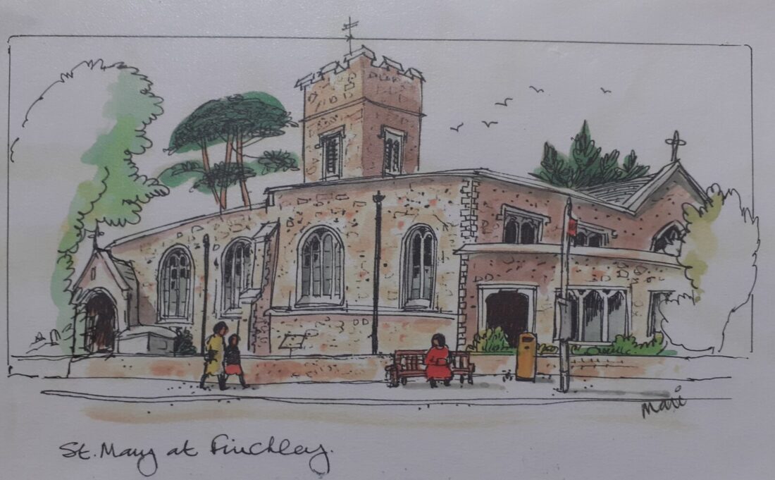 St Mary at Finchley N3 by Mari I'Anson