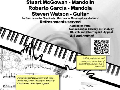 Poster Sat 11th Oct 2025 Mezzocapo Ensemble concert St Mary at Finchley Poster