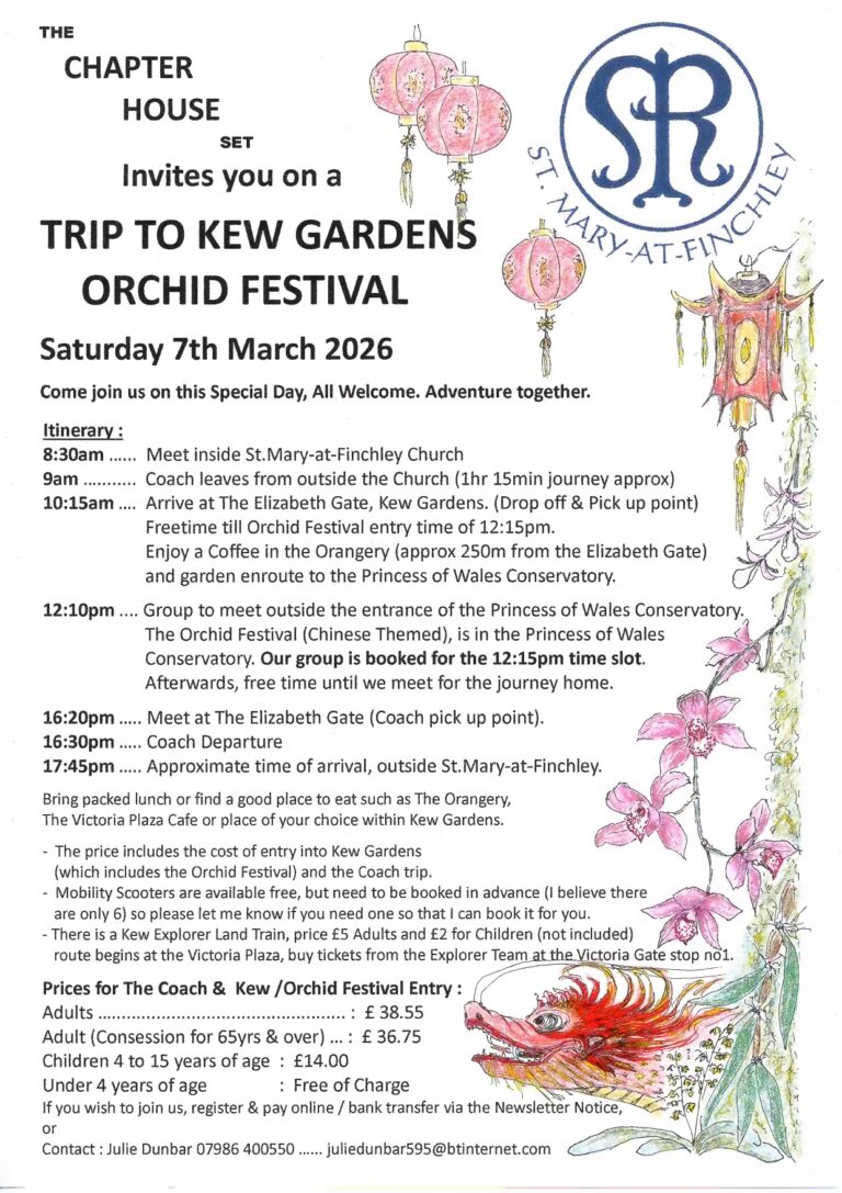 260207 Trip to Kew Gardens Orchid Festival Flyer inc illustration